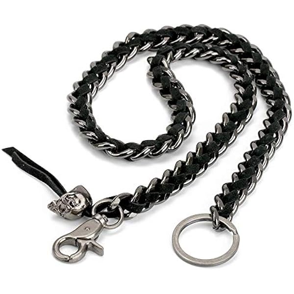 Amazon.co.jp: [silver KYASYA]スカル ドクロ ウォレットチェーン